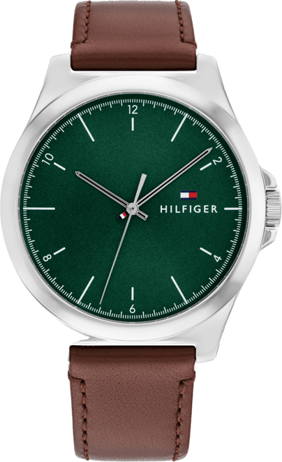 Men's Quartz Brown Leather Watch 43mm