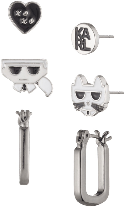 3-Pc. Silver-Tone Earrings Set