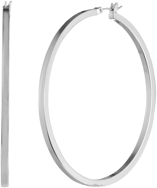 Large Hoop Earrings, 2.4"