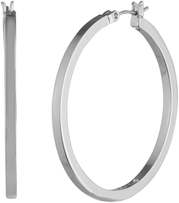 Medium Hoop Earrings, 1.45"