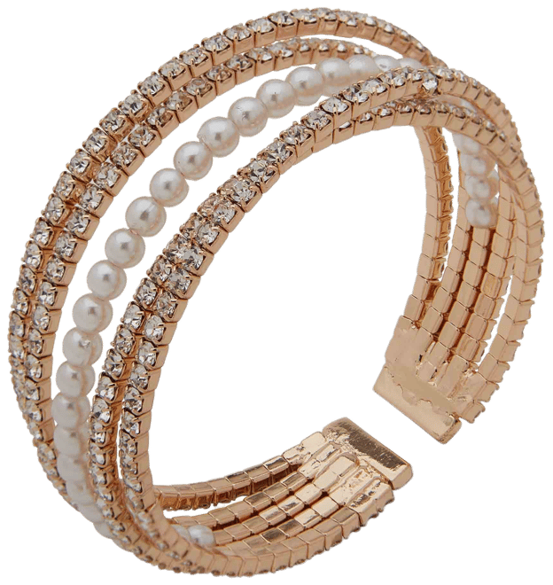 Crisscross Stone Coil Bracelet in Gift Box