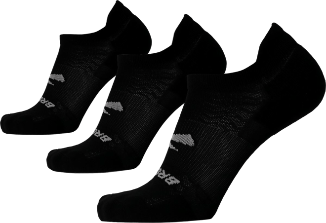 Brooks Men's Run-In No Show 3-Pack Socks