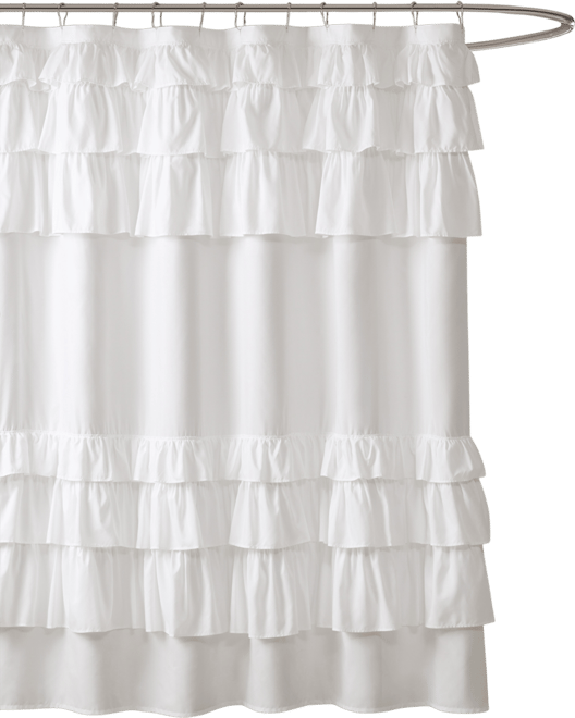 Grace Ruffled Shower Curtain, 72" x 72"