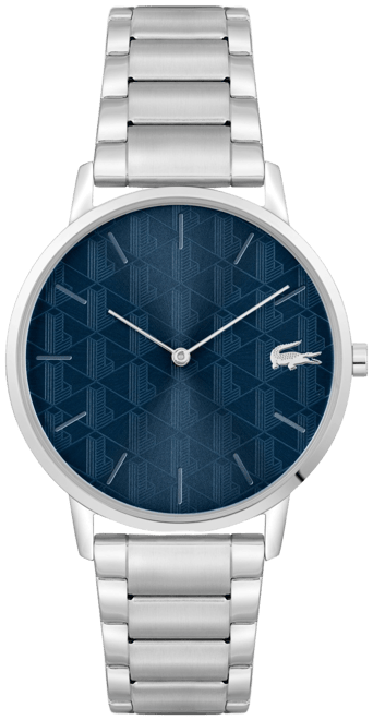 Lacoste Men s Crocorigin Quartz Silver Tone Stainless Steel