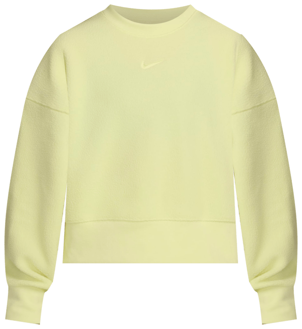 나이키 스포츠웨어 플러시 여성 모드 크롭 크루넥 스웻셔츠