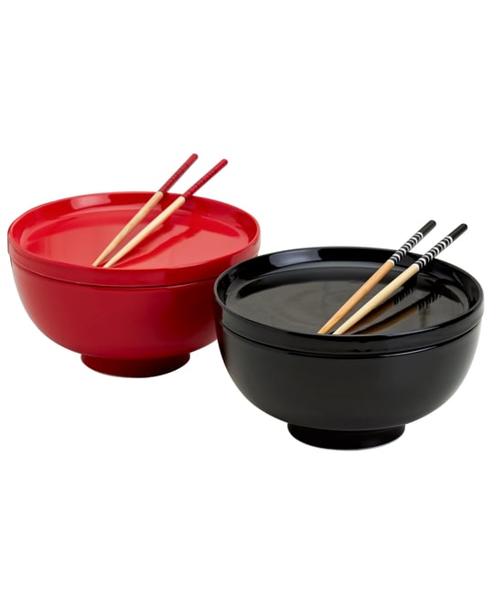 Asian Ceramic 8 Piece Ramen Bowl Set