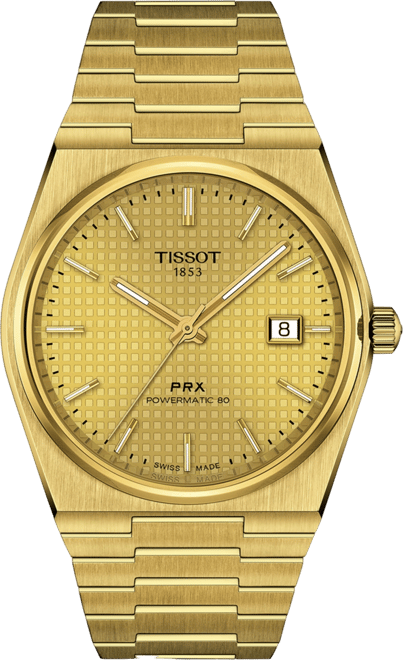 TISSOT ティソ PRX パワーマティック80 18K 18金 ゴールド Tissot Men's Swiss Automatic PRX Powermatic 80 Gold PVD