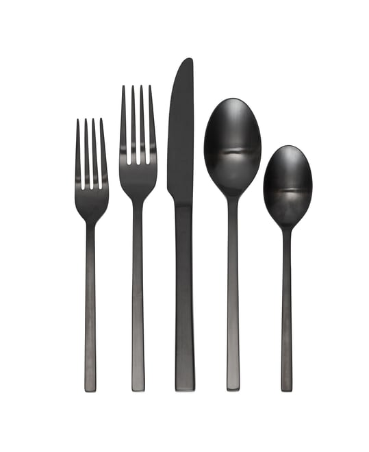 Allay Midnight 20 Piece Everyday Flatware Set, Service For 4