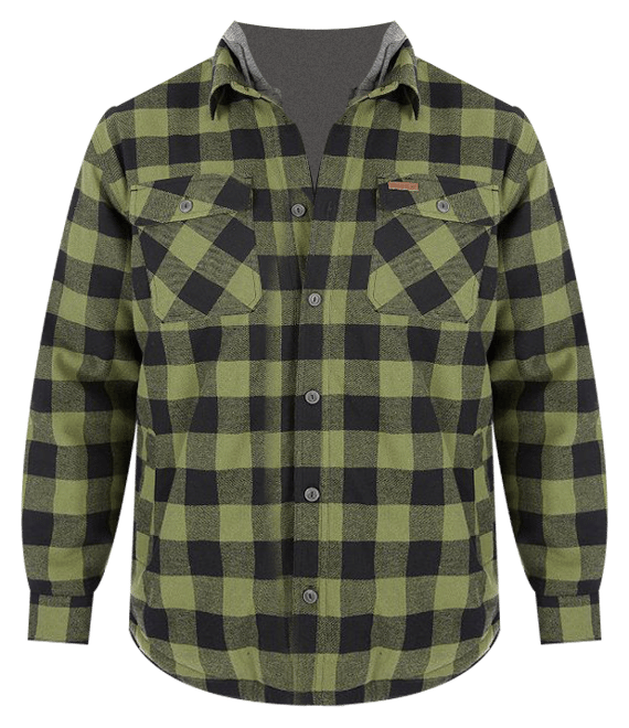 Big and tall hooded flannel online jacket