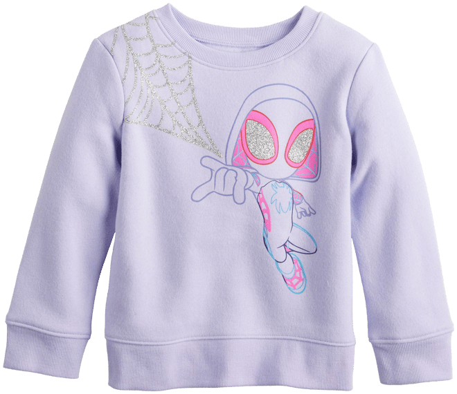 Marvel Spidey and His Amazing Friends Ghost-Spider Little Girls Pullover  Hoodie Toddler to Little Kid 