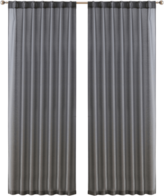 Lauren Semi Sheer Light Filtering Transparent Pocket Top & Back Tab Lightweight Window Curtains Drapery Panels Bedroom & Living Room, 2 Panels