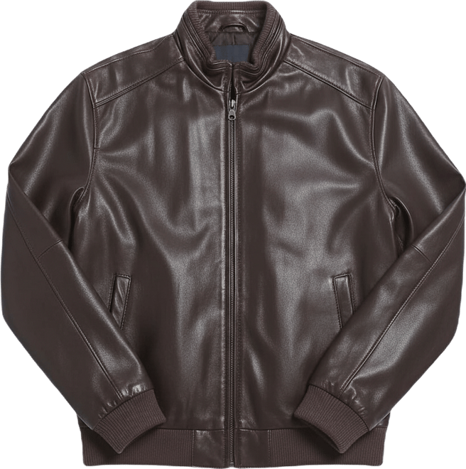 Men's Men City Leather Bomber Jacket