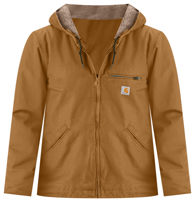Carhartt Men's Relaxed Fit Washed Duck Sherpa-Lined Jacket | Academy