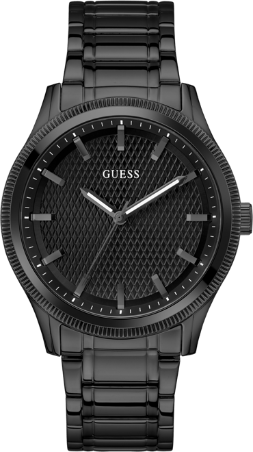 Men's Analog Black Stainless Steel Watch 44mm