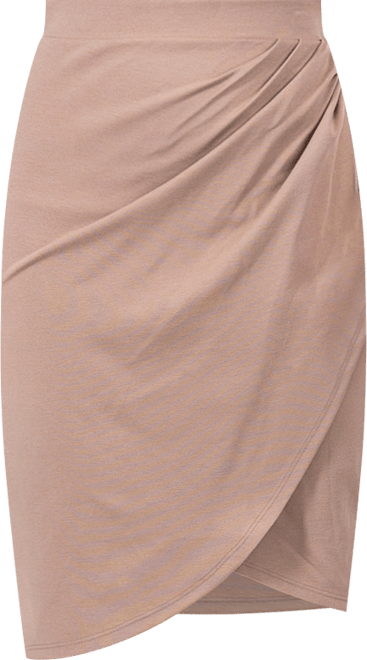 Women's Elastic Waist Knee Length Pencil Skirt