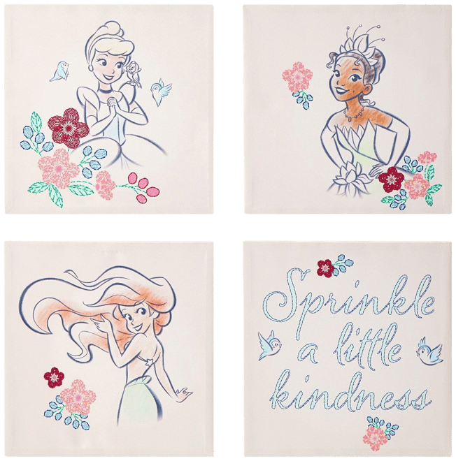 Disney Princess Color Your Own Canvas Kit, 4pc