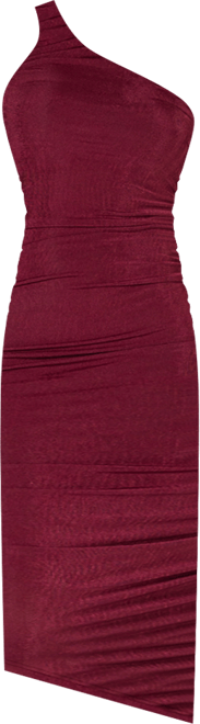 Women's One Shoulder Ruched Bodycon Dress