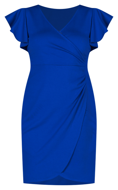 Plus Size V-neck Knee Length Dress