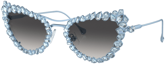 Swarovski Women's Gradient Sunglasses with Crystals clip-on