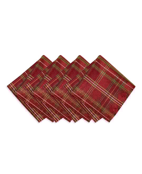 Shimmering Plaid Napkins, Set of 4