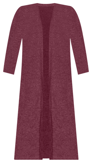 Plus Size Long Duster Open Front Knit Cardigan Sweater