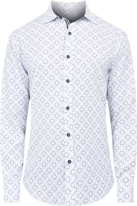 Men's Regular-Fit Non-Iron Performance Stretch Geo-Print Button-Down Shirt