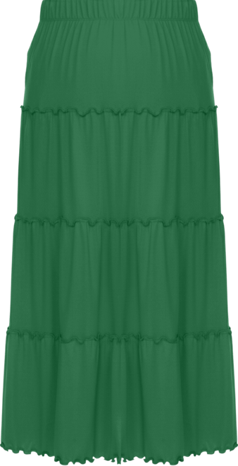 Plus Size Tiered Maxi Skirt