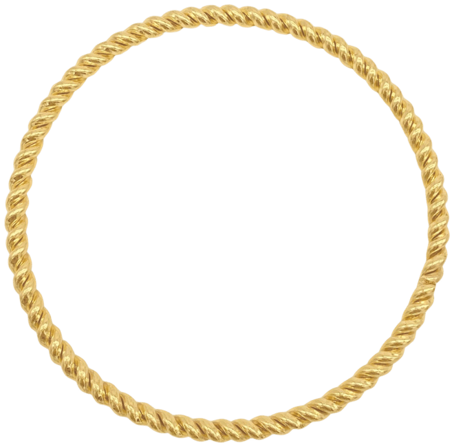 14k Gold-Plated Rope-Look Bangle Bracelet