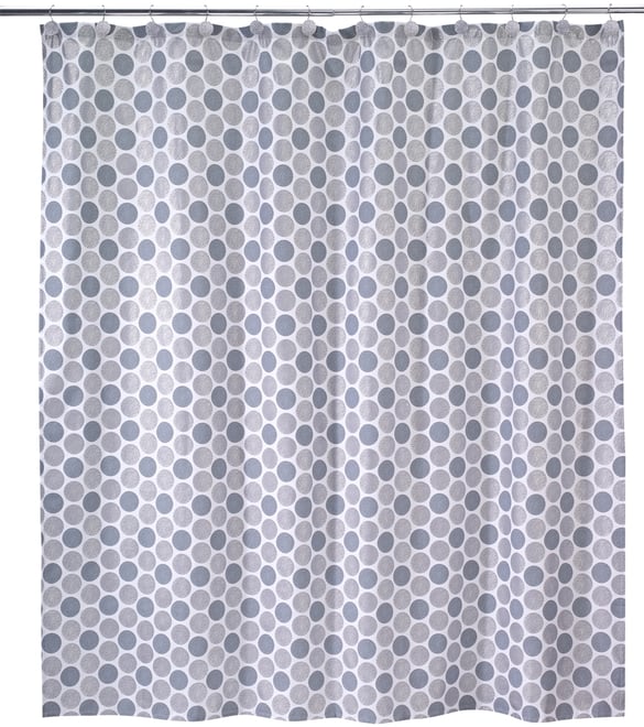 Dotted Circle Printed Shower Curtain, 72" x 72"