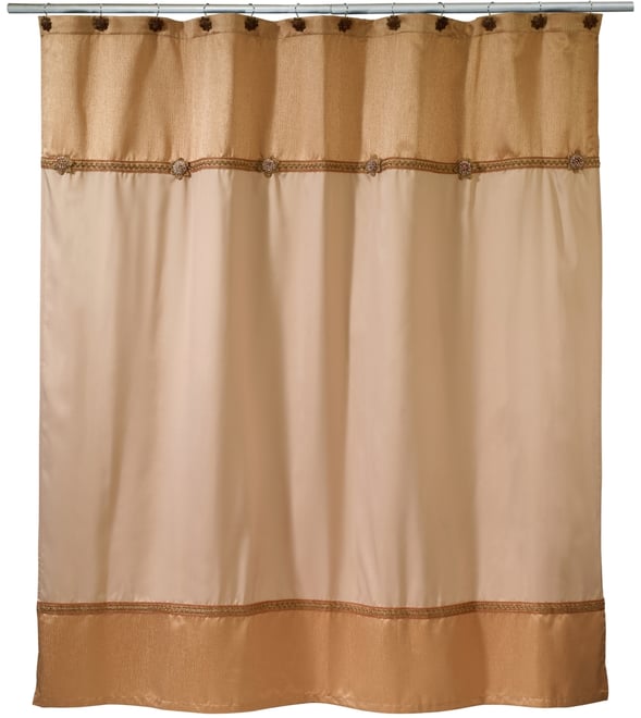 Braided Medallion Colorblocked Shower Curtain, 72" x 72"