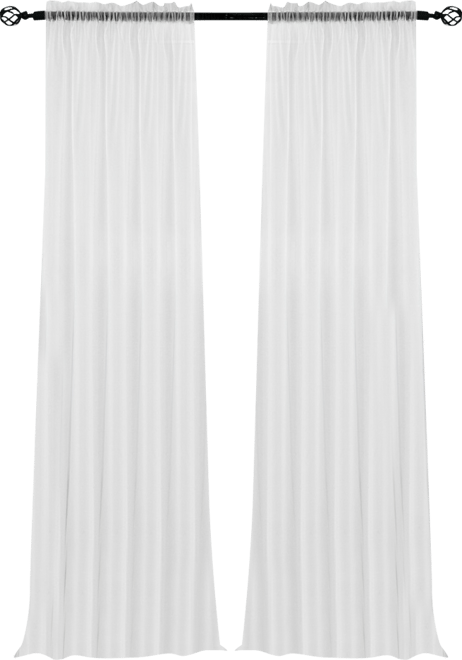 2 Pack Basic Home Rod Pocket Sheer Voile Window Curtains