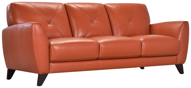 Myia 85" Leather Sofa, Created for Macy's