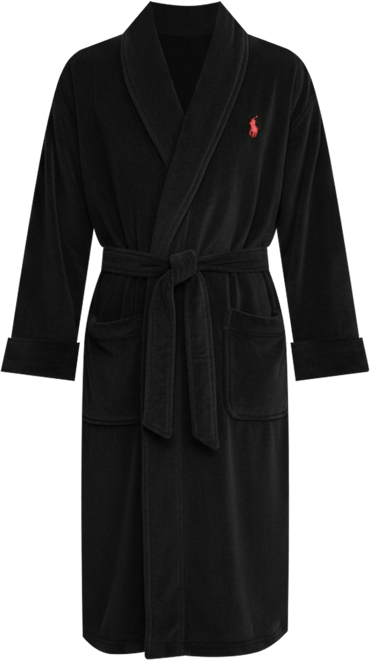 Men's Microfiber Plush Shawl Collar Robe