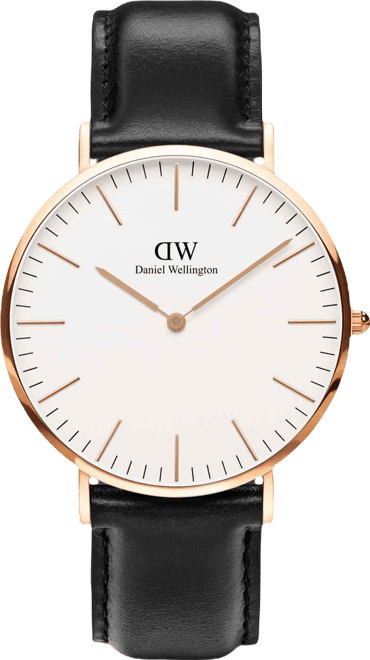 Men's Classic Sheffield Black Leather Watch 40mm