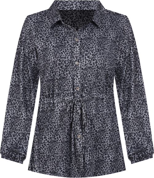 Petite Long Dolman Sleeve Drawstring-Waist Tunic Top