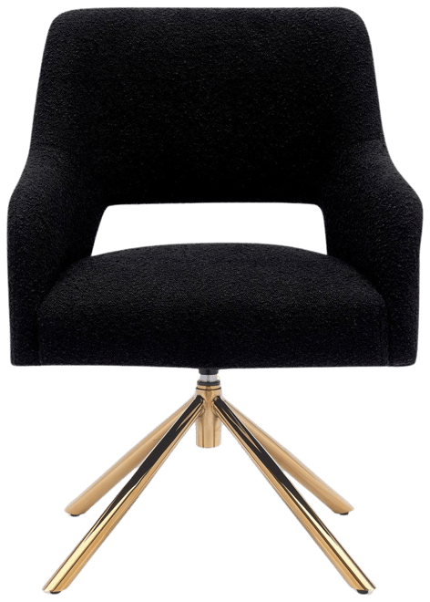 Mid-Century Modern Large Boucle Swivel Accent Arm Chair