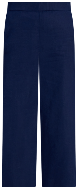 Women's 100% Linen Solid Cropped Pull-On Pants, Created for Macy's