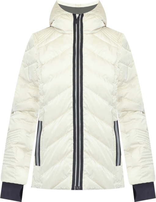 Women's Midweight Quilted Contrast with Thumbholes Hooded Jacket