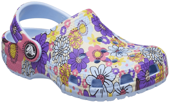 Womens 2025 floral crocs