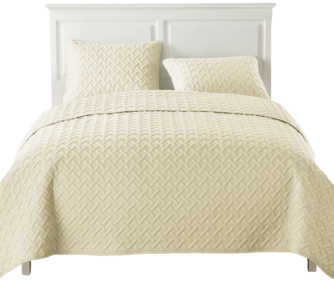 Nina Embossed 3-Pc.Quilt Set, King