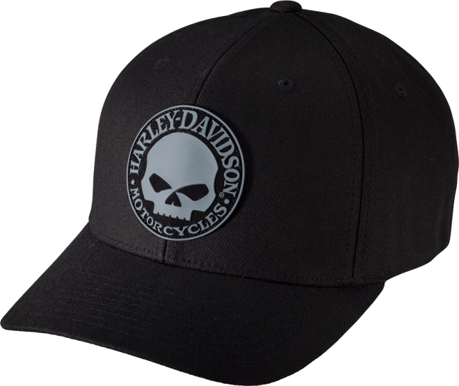 Rubber Willie G Skull Patch Stretch Basbeall Hat