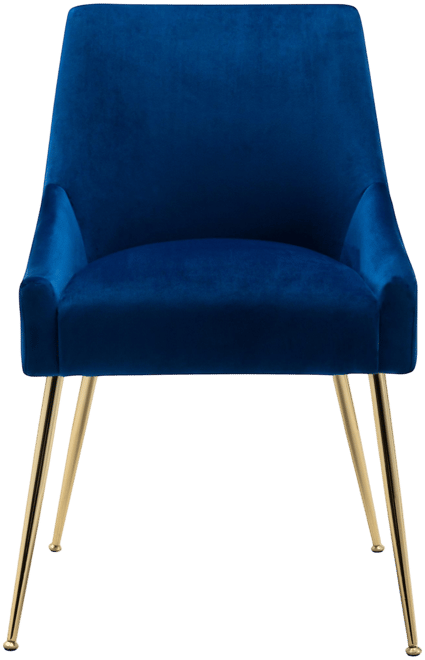 Upholstered Performance Velvet Accent Chair With Metal Leg