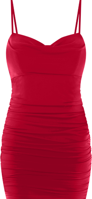 Juniors' Draped-Neck Bodycon Dress