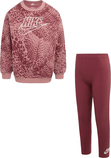 Red nike animal print on sale leggings