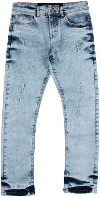 Big Boy's Light Washed Distressed Stretch Jeans