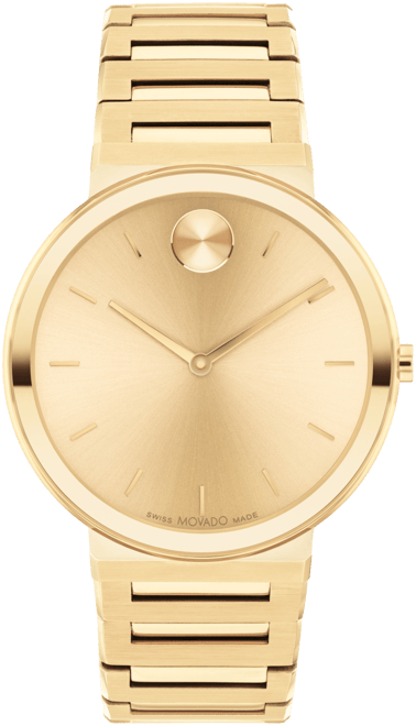 Men's Bold Horizon Swiss Quartz Ionic Plated Light Gold-Tone Steel Watch 40mm