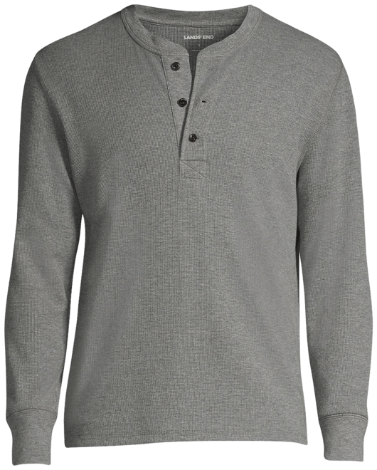 Men's Long Sleeve Thermal Waffle Henley