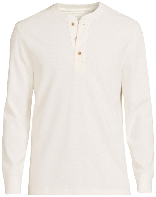 Men's Long Sleeve Thermal Waffle Henley