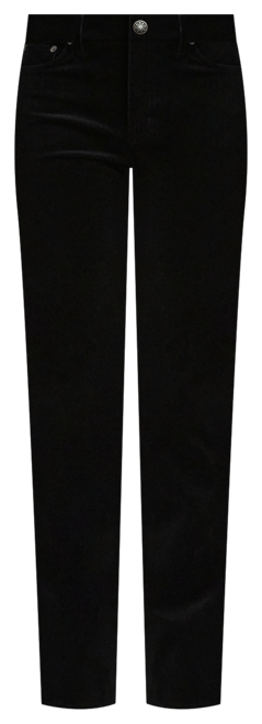 Stretch Corduroy Mid-Rise Straight Pants