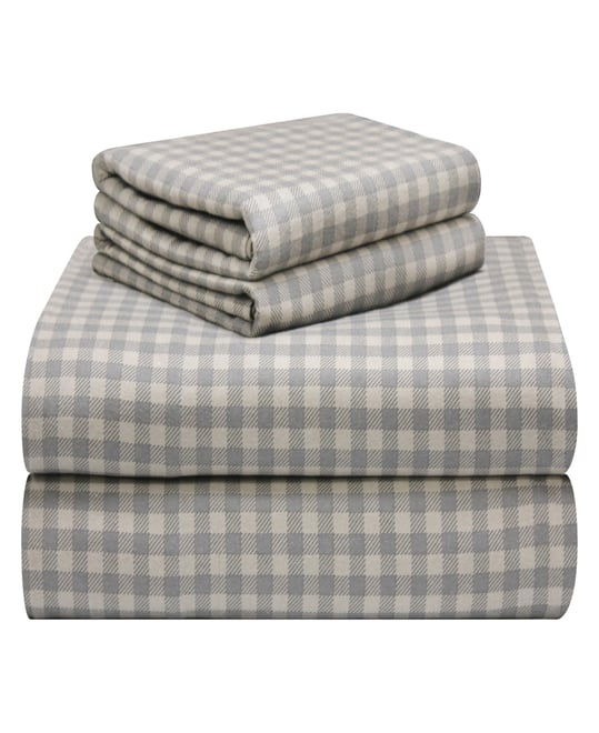 Plaid Flannel Sheet Set, Queen
